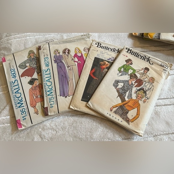 Vintage Butterick and McCall’s patterns - dresses and blouses - size 8 - Picture 1 of 9